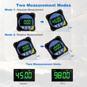 LABART Digital Inclinometer with Electronic Laser-4-side Strong Magnetic Type-C Rechargeable Angle Gauge